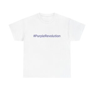 Unisex Tee - #PurpleRevolution Tee - The Movement Starts With You - BETTR - Soft Ringspun Cotton - Purple Print - S-3XL